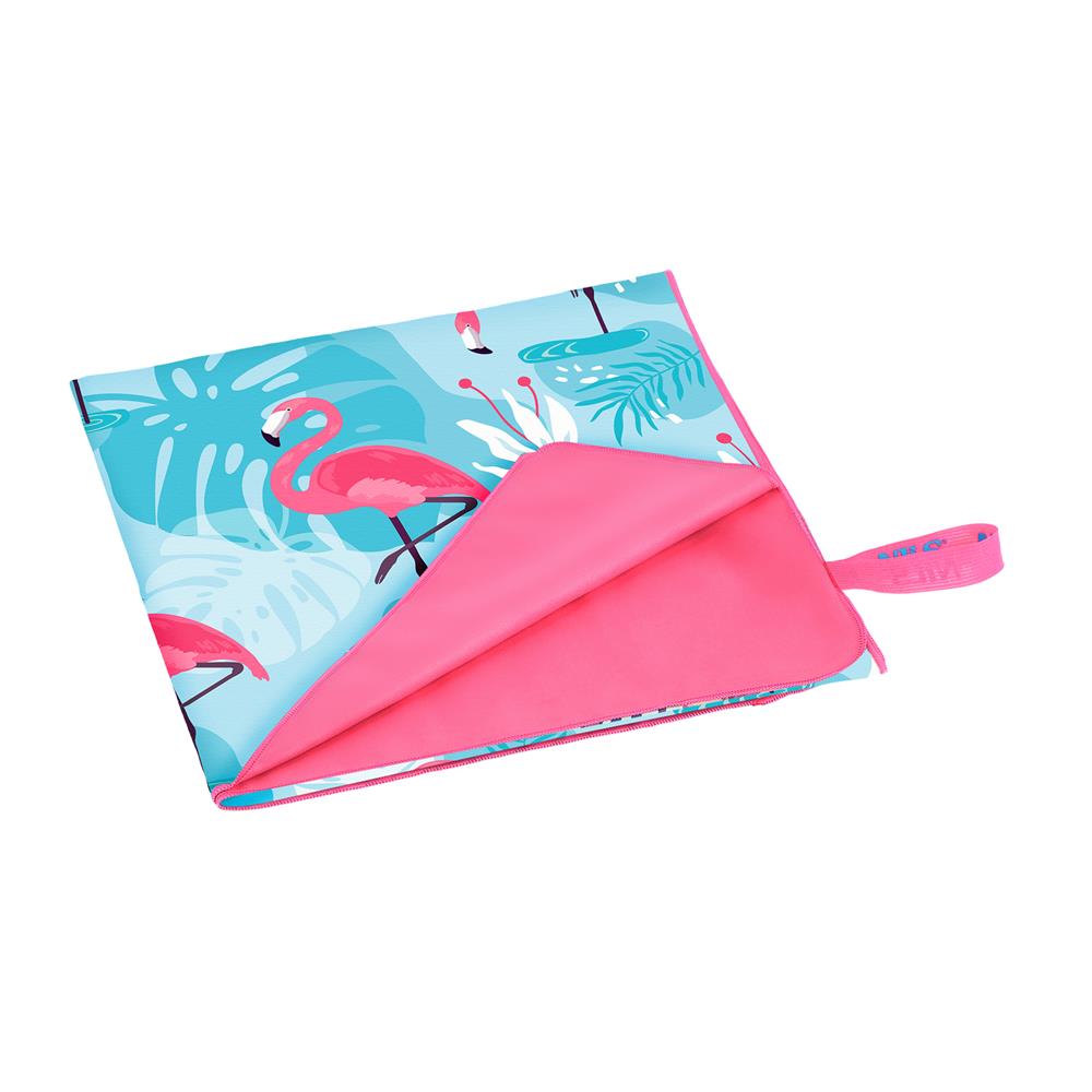NILS Mikrofaserhandtuch 160x80 cm Flamingos - schnelltrocknendes Handtuch für Camping, Strand & Sport