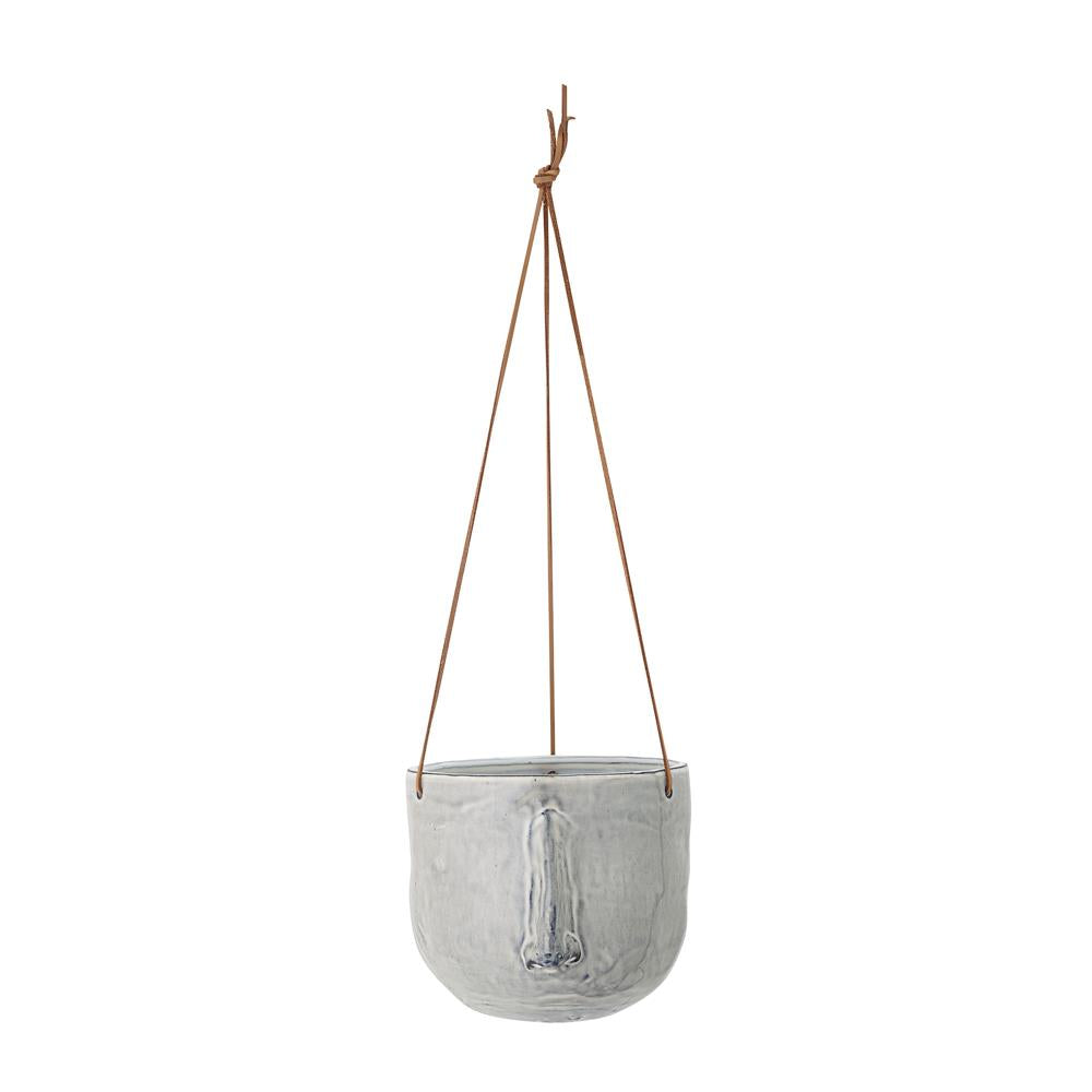 Bloomingville Ileana Blumentopf Steingut Grau 17 x 55 x 15,5 cm Hängeblumentopf Boho