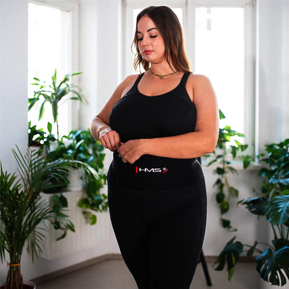 Bauchgürtel Neopren Plus Size Schwarz Fitnessgürtel | HMS BR163