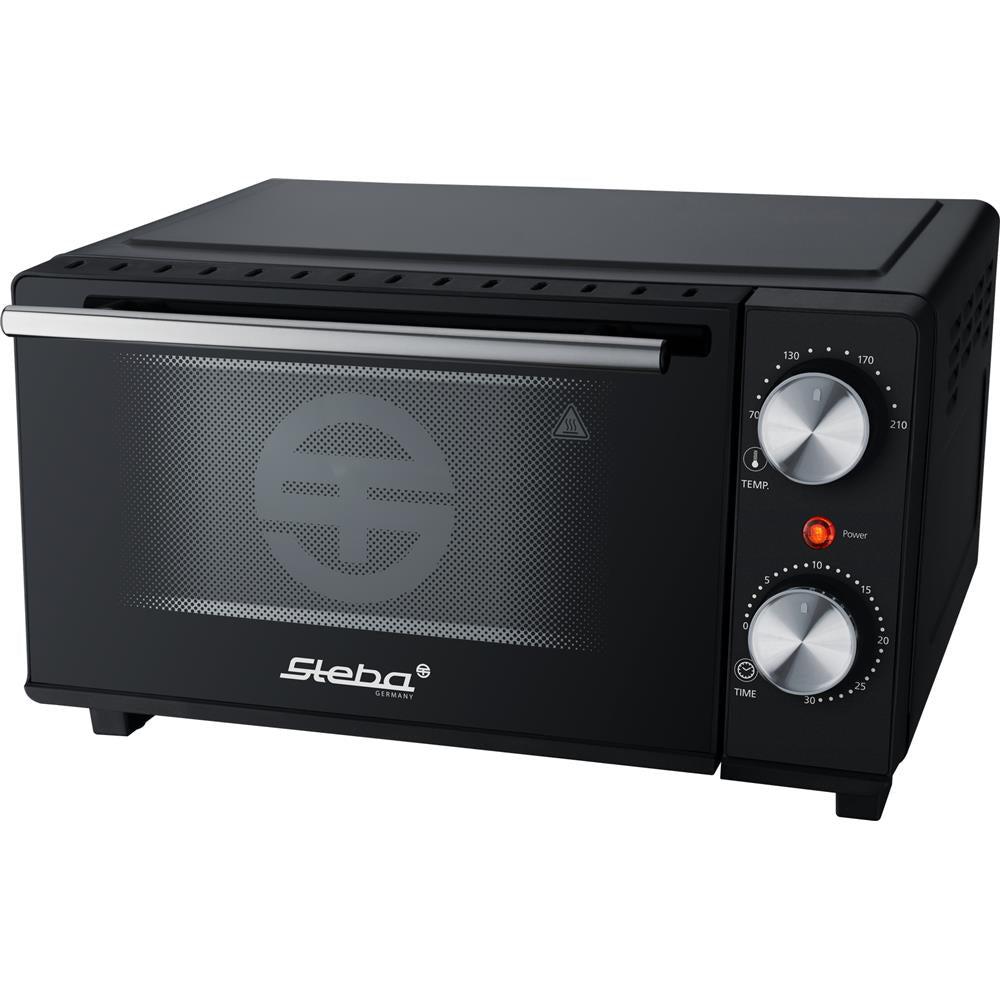 Steba Mini-Backofen KB M9 9L Schwarz mit Doppelglastür 650 Watt