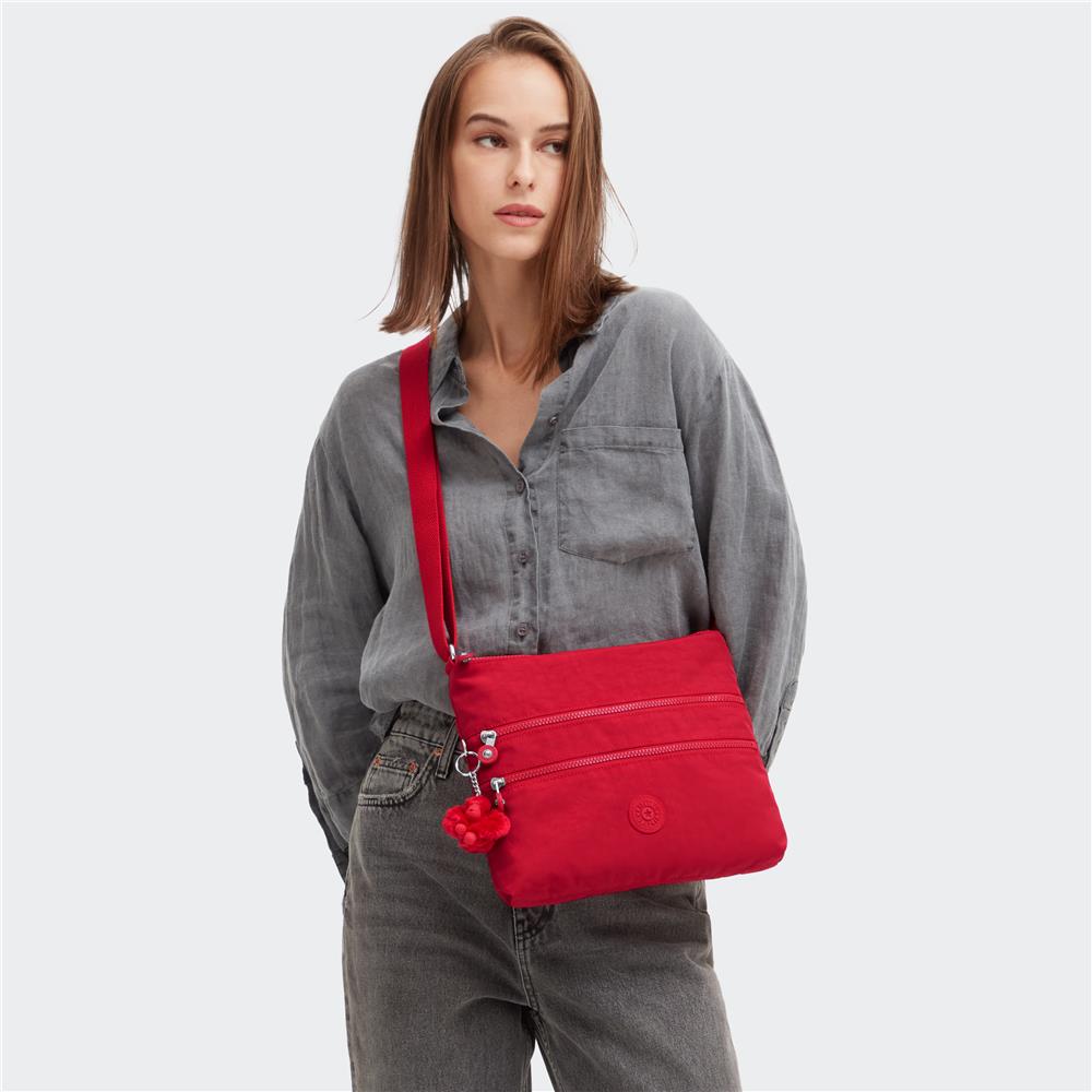 Kipling ALVAR, Mittelgroße Umhängetasche, Red Rouge (rot), 5L, Schultertasche