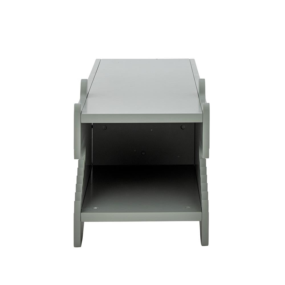 Bloomingville MINI Arnie Sitzbank, Grün, Krokodil, Kinderbank, mit Stauraum, dänisches Design