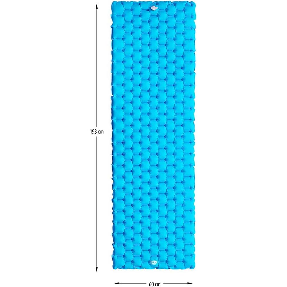 NILS CAMP Campingmatte extra lang 240 cm in blau für Camping Trekking Outdoor leicht