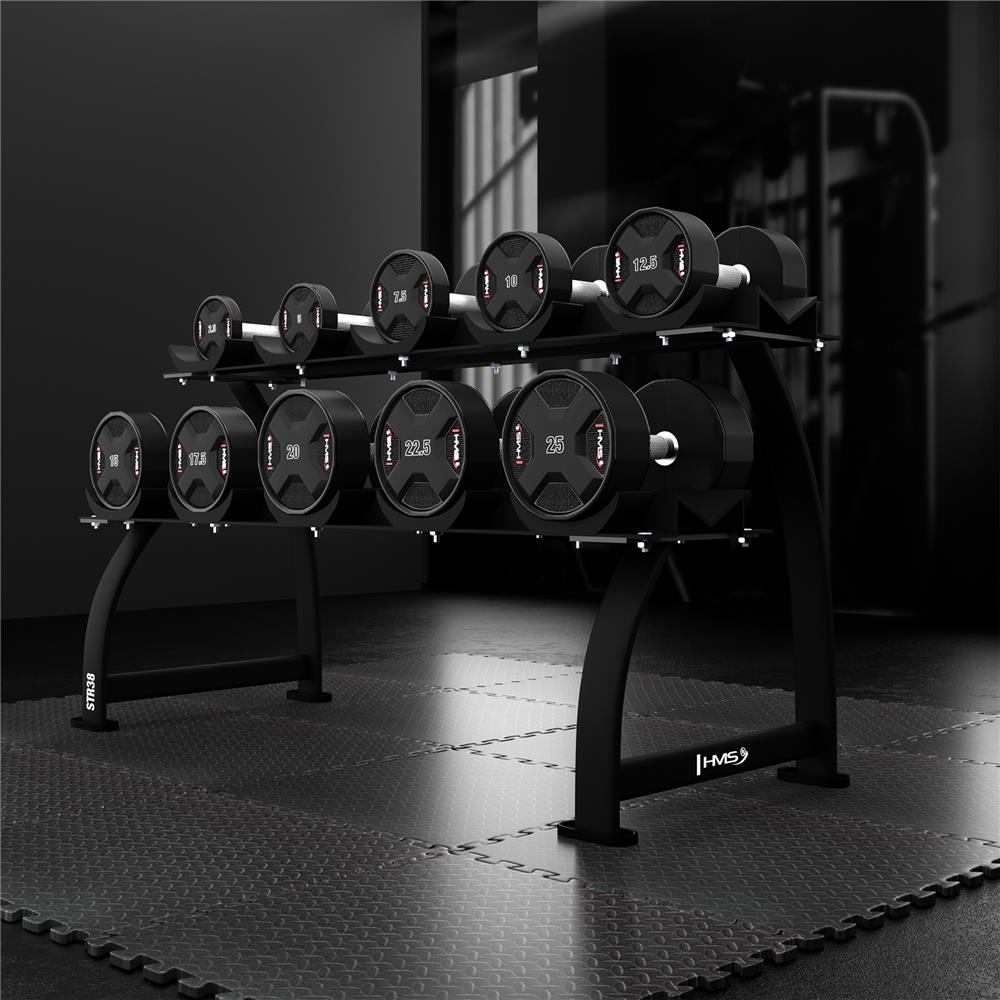 Kurzhantel 7,5 kg CPU Schwarz gerändelt | HMS HPC