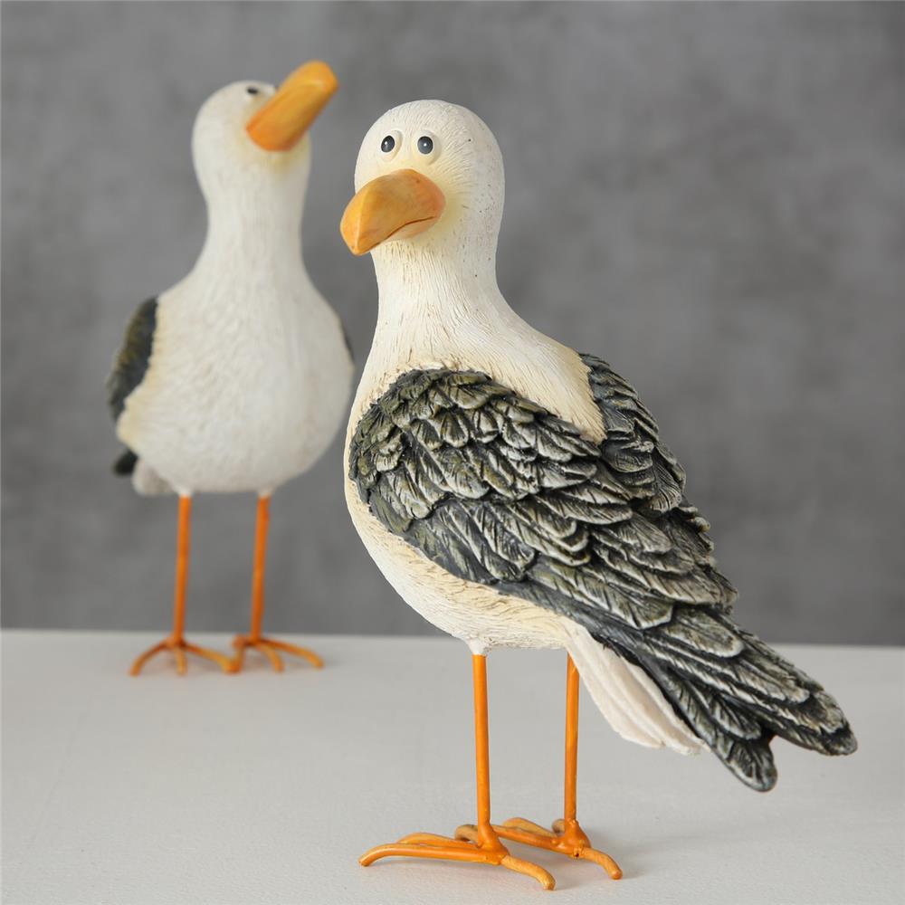 BOLTZE Dekofigur Möwe Leni stehend 15 cm Maritimes Design | 1 Stück zufällige Variante
