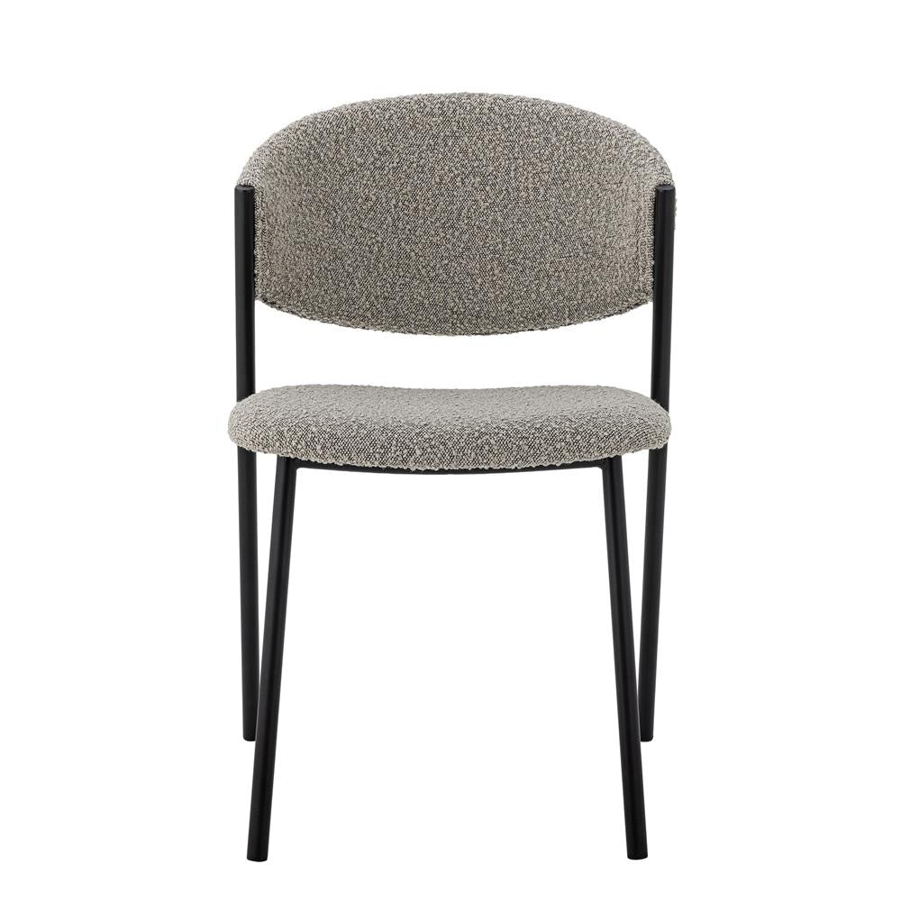 Bloomingville Marlo Esszimmerstuhl grau - Polsterstuhl mit Metallgestell für Esszimmer & Küche