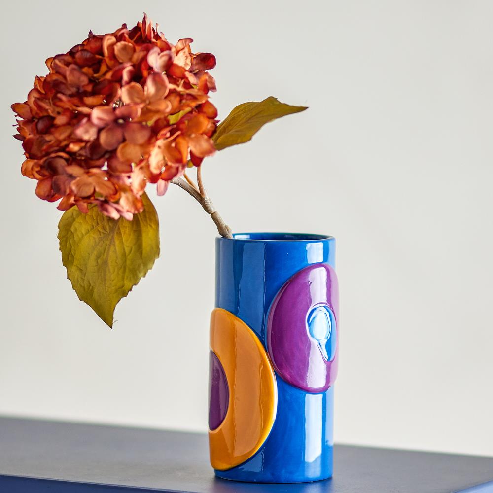 Bloomingville Polivia Vase Keramik bunt abstrakt 18 cm