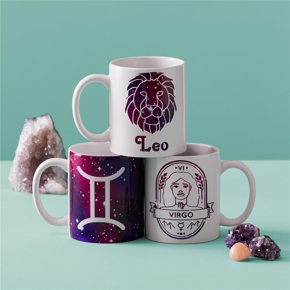 Cricut Keramikbecher Blank 350 ml Weiß 2 Stück Tassenrohling bedruckbar Kaffeetasse Trinkbecher