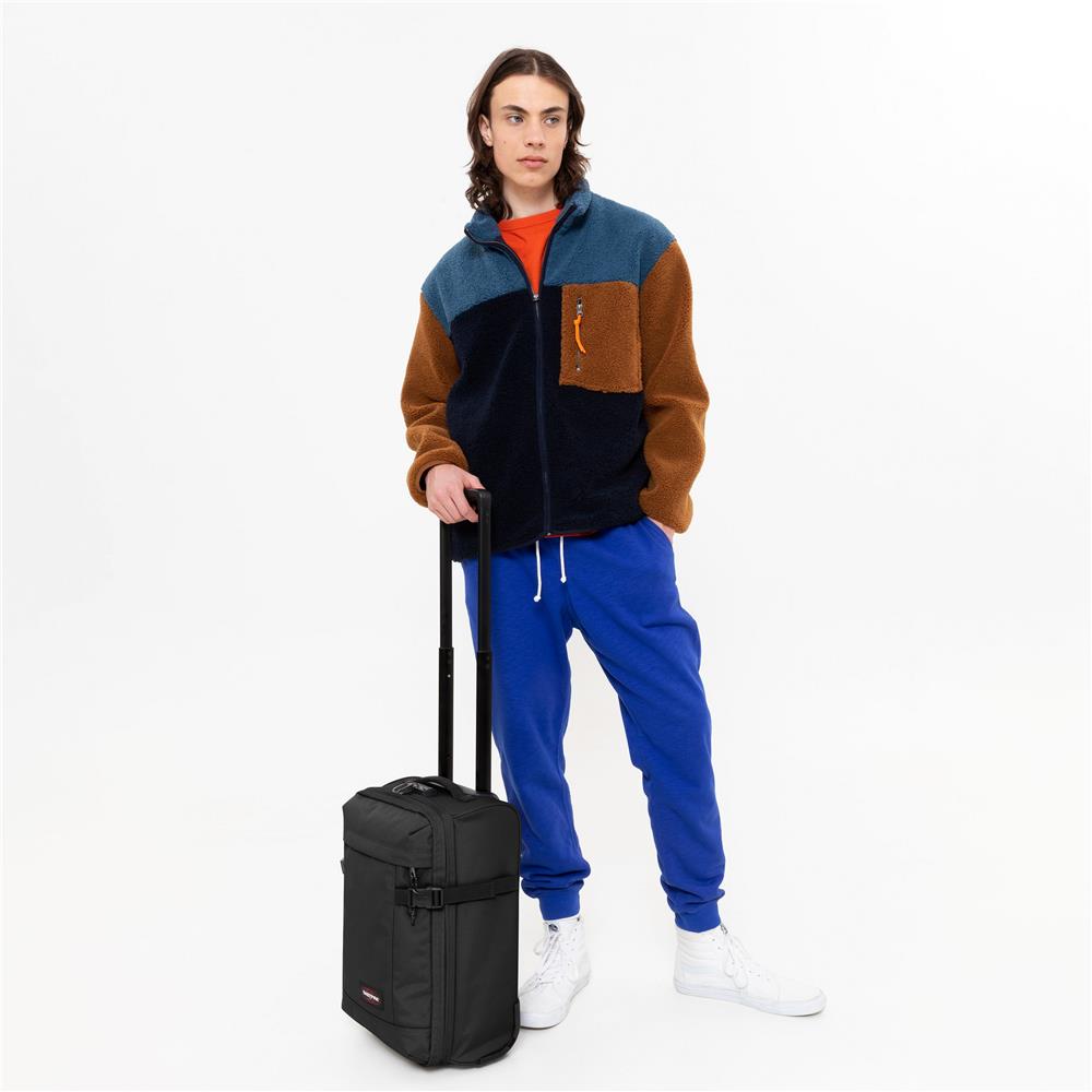 Eastpak TRANVERZ XXS, Kleiner Reisetrolley, Black (schwarz), 25L, Rollkoffer mit 2 Rädern und TSA-Schloss