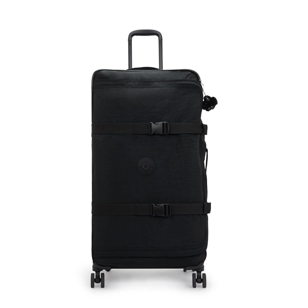 Kipling SPONTANEOUS L, Großer Reisekoffer, Black Noir (schwarz), 101L, 4-Rollen, TSA-Schloss