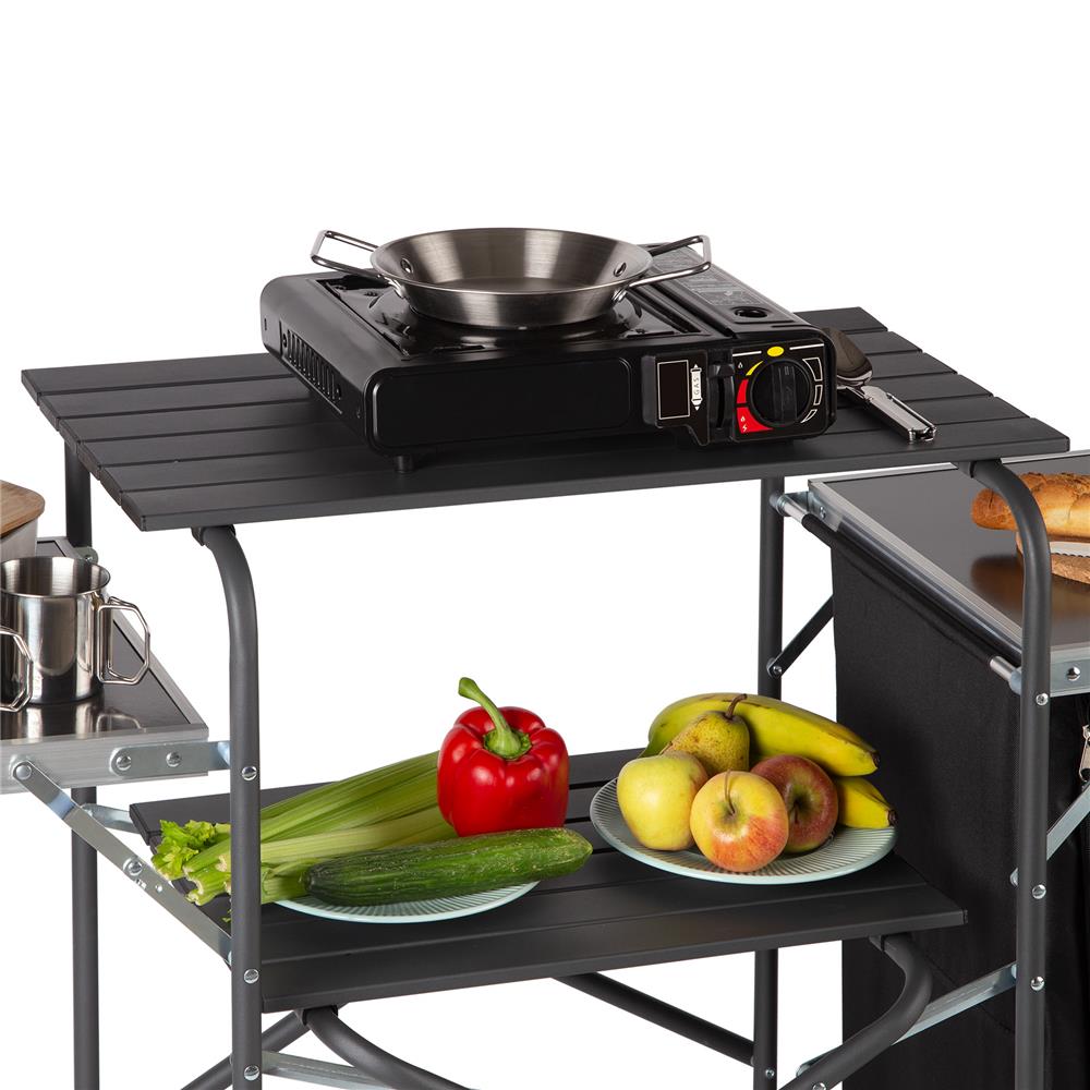 NILS CAMP Campingschrank faltbar für Camping Outdoor Küche mit Stauraum
