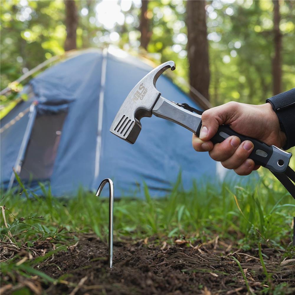 NILS CAMP Campinghammer für Camping Outdoor robustes Werkzeug für Zeltheringe