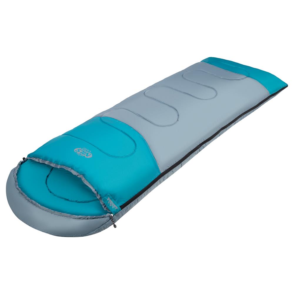 NILS CAMP Schlafsack Größe M Grau-Türkis - Mumienschlafsack für Outdoor, Trekking & Camping