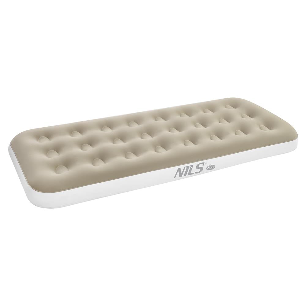 NILS CAMP Campingmatratze Einzelbett beige 191x73x22 cm für Camping Reise Gästebett
