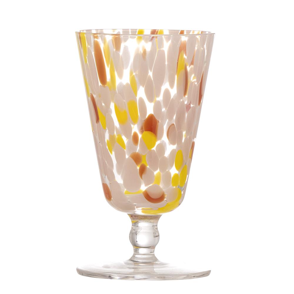 Bloomingville Lilya Weinglas in Rosa, 275ml, aus Glas