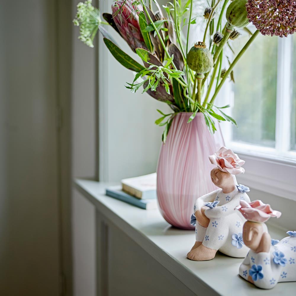 Bloomingville Floriella Deko aus Steingut in Bunt – 2er Set dekorative Figuren fürs Wohnzimmer