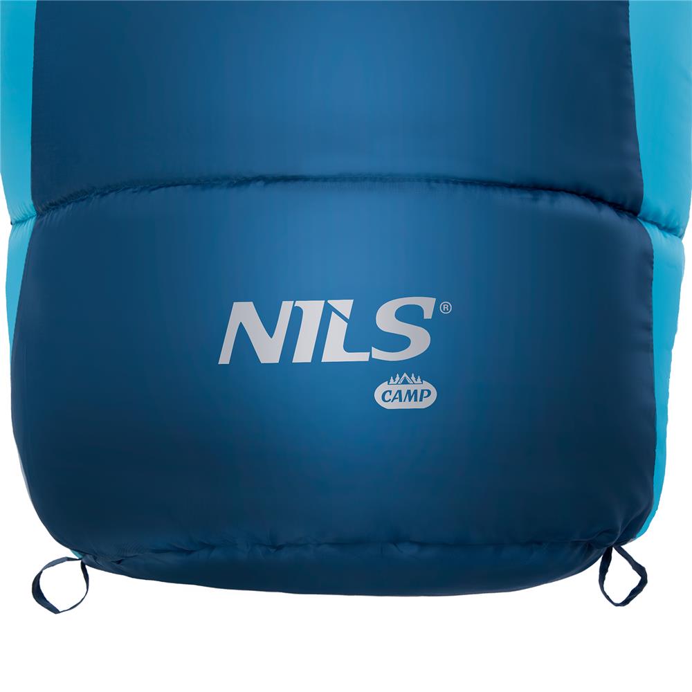 NILS CAMP Schlafsack Grau-Blau - Mumienschlafsack für Camping, Trekking & Outdoor