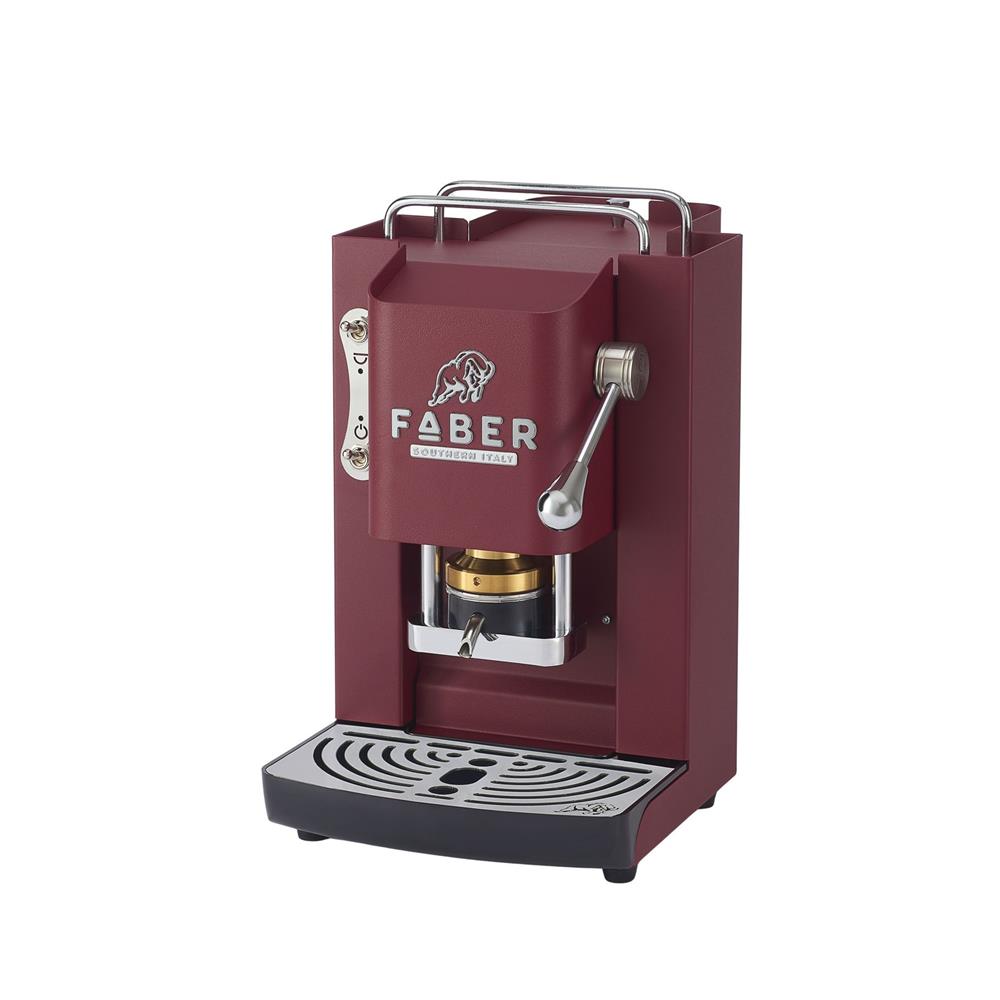 Faber Pro Deluxe 3.0 Cherry Red Chrom ESE Pad Kaffeemaschine 44 mm