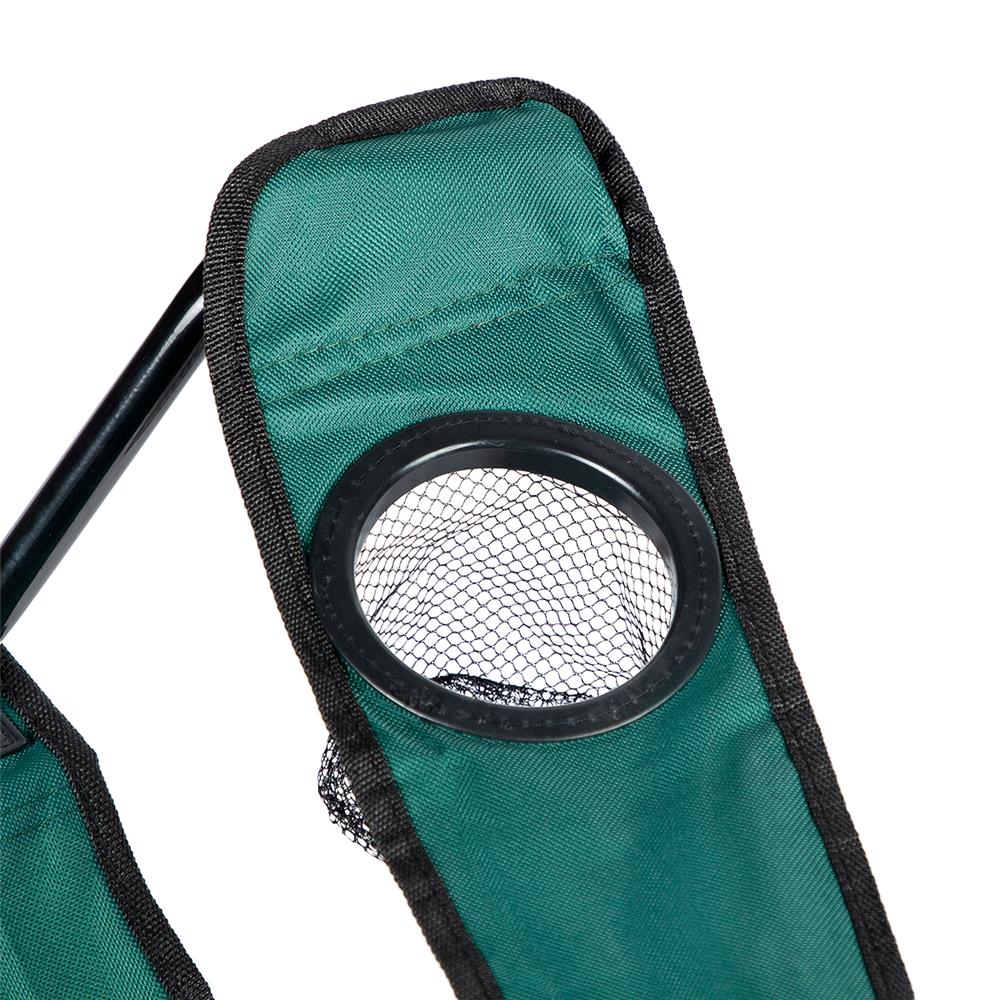 NILS CAMP Campingstuhl Grün - klappbarer Klappstuhl mit Becherhalter für Camping & Garten