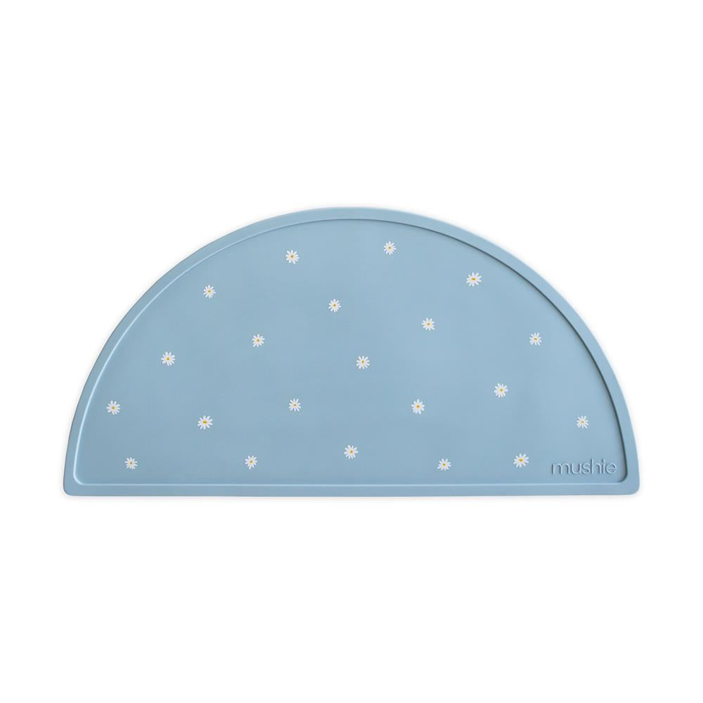 Mushie Silikon-Platzdeckchen, White Daisy, Tischset, BPA-frei