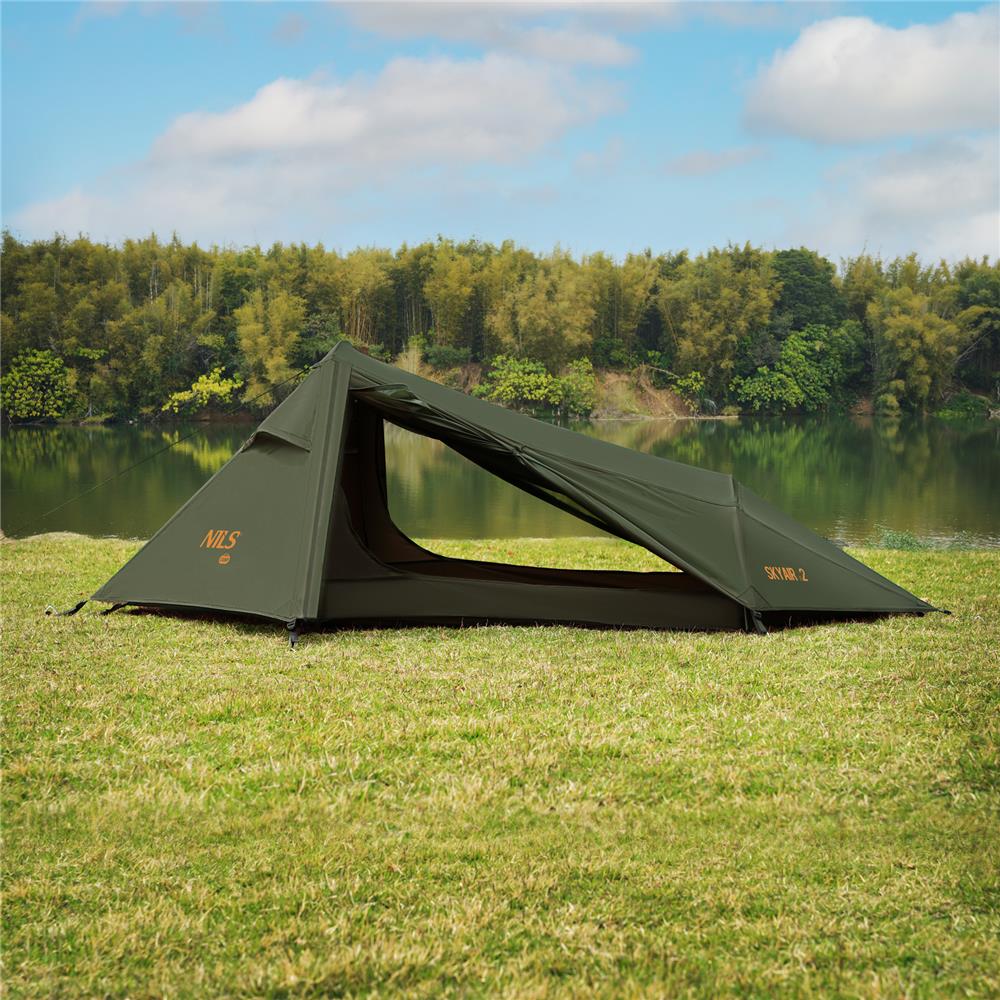 NILS CAMP SkyAir 2 ultraleichtes Zelt für 2 Personen in Grün - Outdoor Zelt für Camping & Trekking