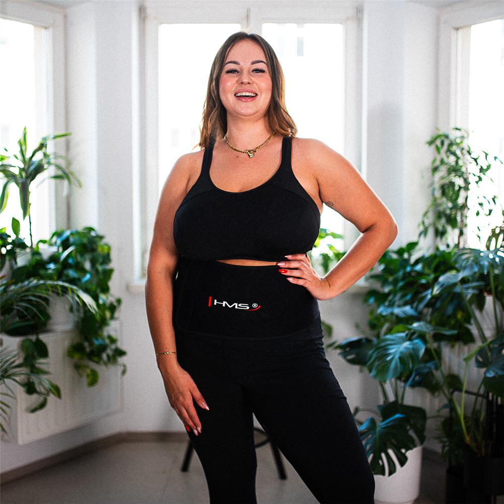 Bauchgürtel Neopren Plus Size Schwarz Fitnessgürtel | HMS BR163