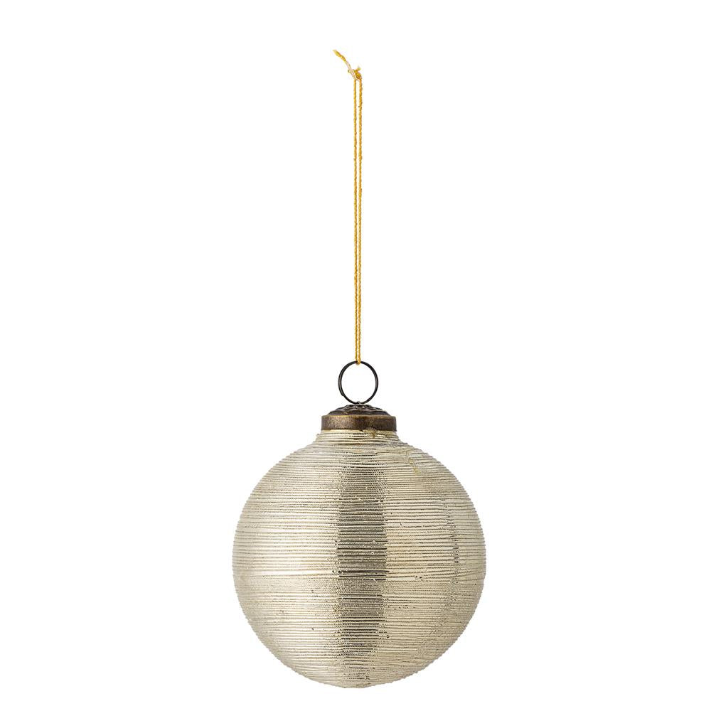 Bloomingville Nitin Weihnachtsanhänger Gold Glas Christbaumschmuck 10 cm