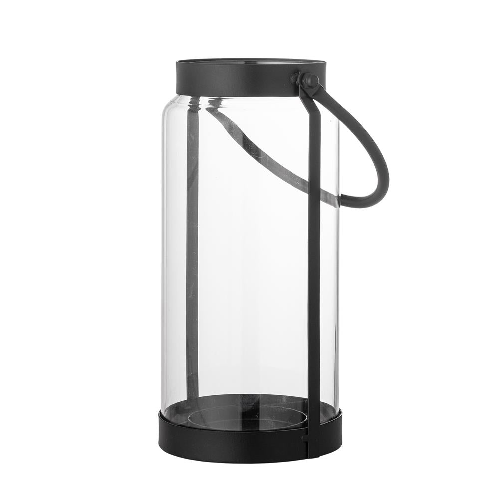 Bloomingville Danila Teelichthalter schwarz D13,5 cm aus Glas – moderner Kerzenhalter für Wohnzimmer