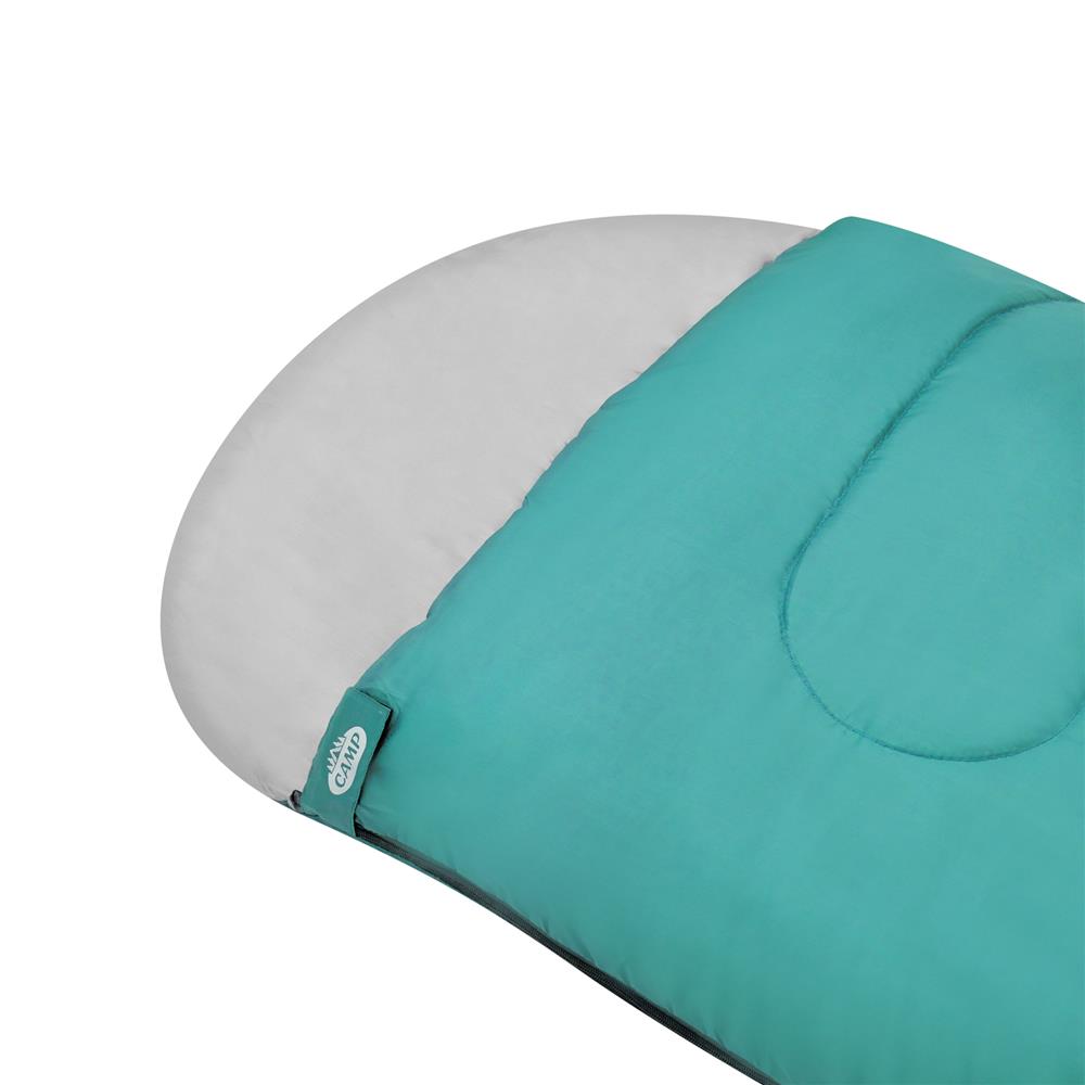 NILS CAMP Schlafsack Größe L Grün-Grau - leichter Sommerschlafsack für Camping, Reisen & Outdoor