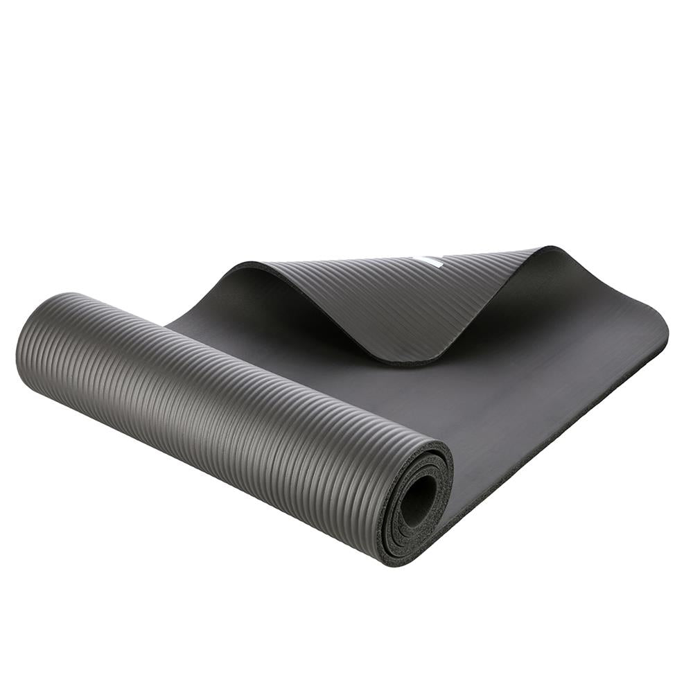 Yogamatte 183 x 61 x 1,5 cm Fitnessmatte Schwarz Gymnastikmatte rutschfest | HMS YM04