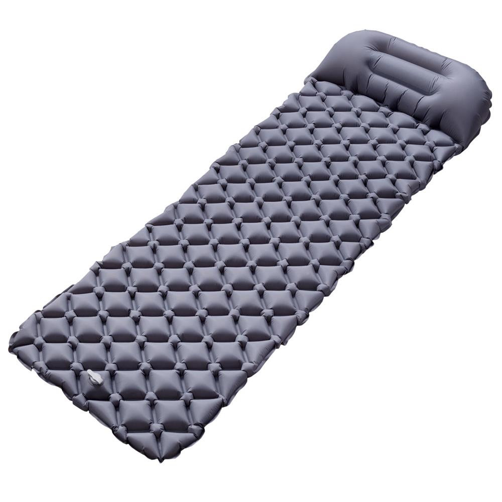 NILS CAMP Campingmatte leicht in grau mit Luftpumpe Outdoor Trekking Reisen