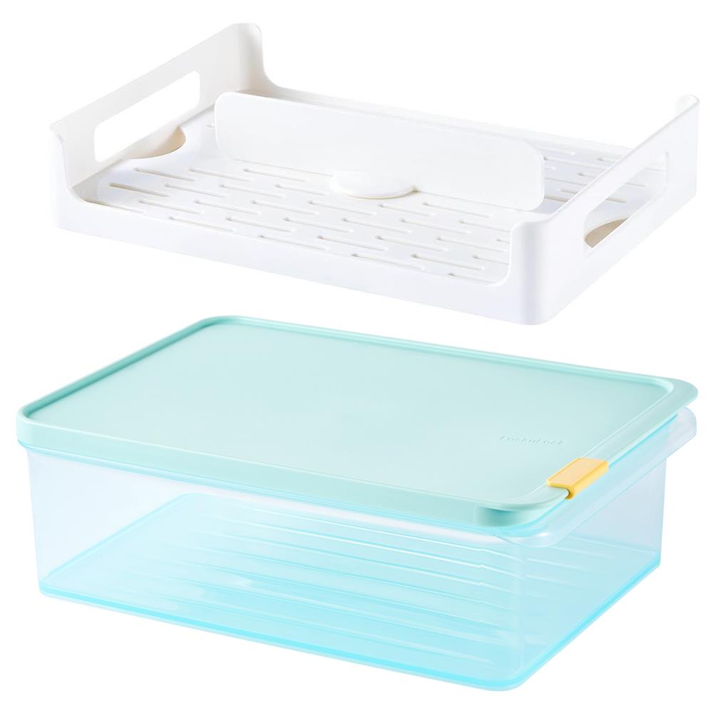 LocknLock Freezer Fit Vorratsdose 3,5 L mit Teiler und Drainplatte - Frischhaltedose, Gefriergeeignet