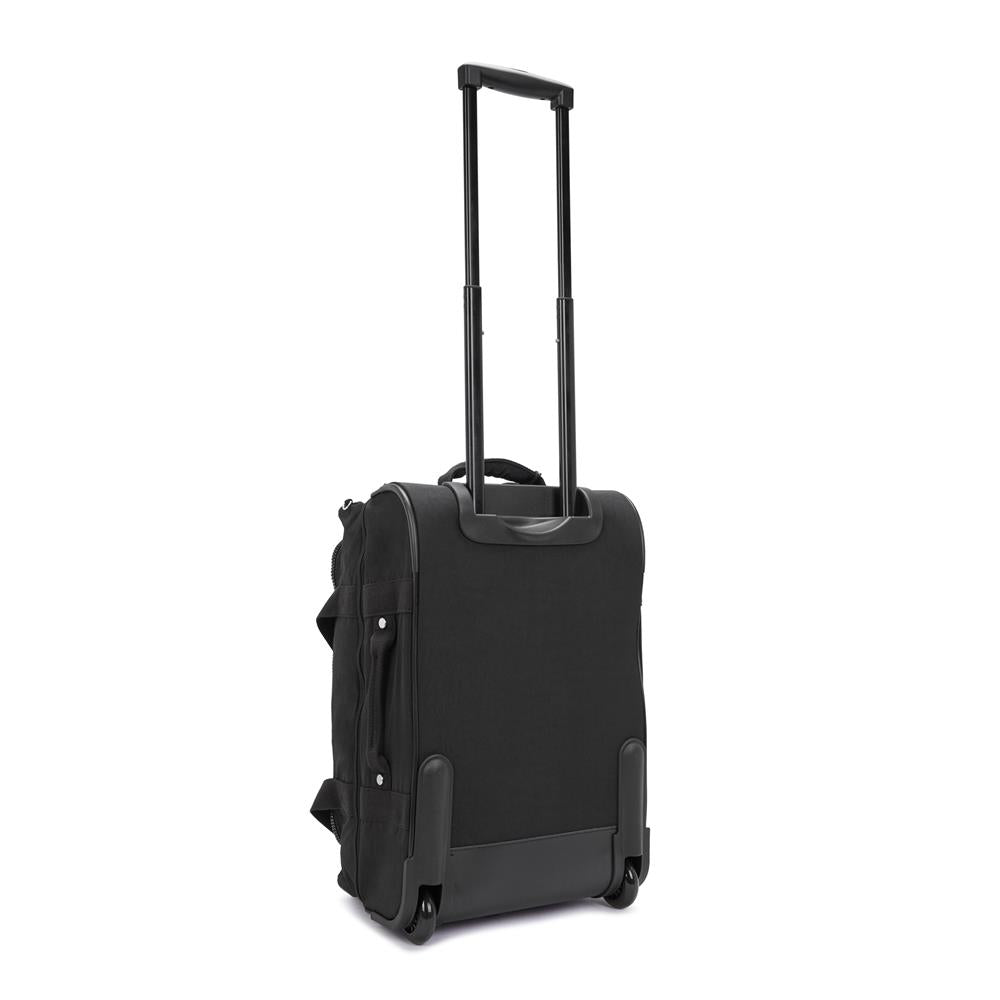 Kipling TEAGAN US, Kleine Reisetasche, Black Noir (schwarz), 39L, Handgepäck, 2-Rollen