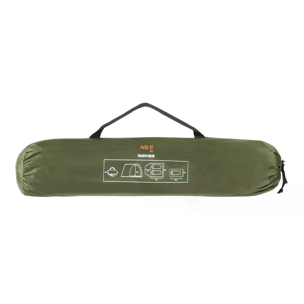 NILS CAMP Hiker Zelt für 2 Personen in Khaki - kompaktes Campingzelt mit Vorraum für Camping & Outdoor