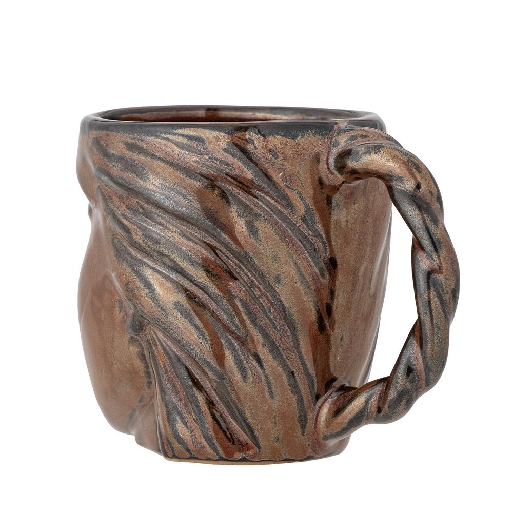 Bloomingville Reeha Tasse in Braun, 310ml, aus Steingut