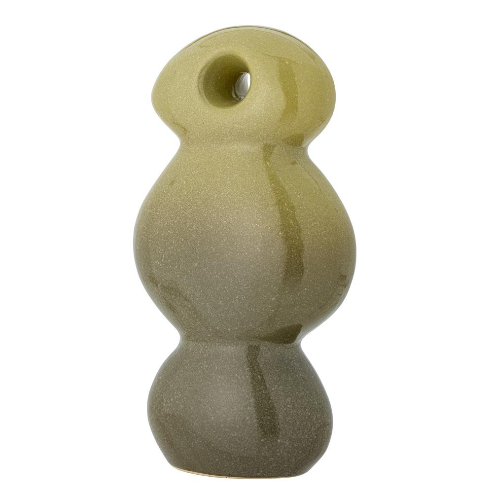 Bloomingville Kaui Deko grün aus Steingut – skulpturales Deko‑Objekt für Wohnzimmer