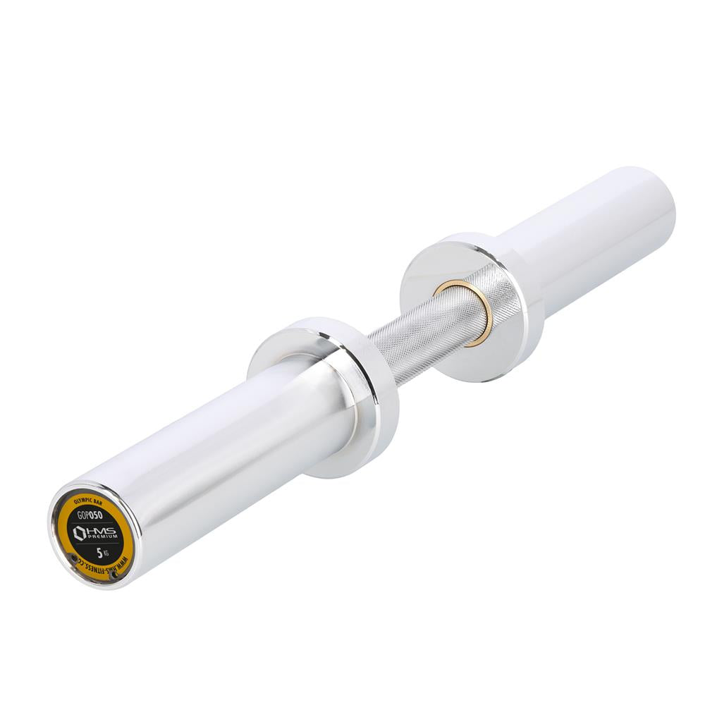 Olympische Kurzhantelstange 50 cm bis 320 kg verchromt | HMS GOP050