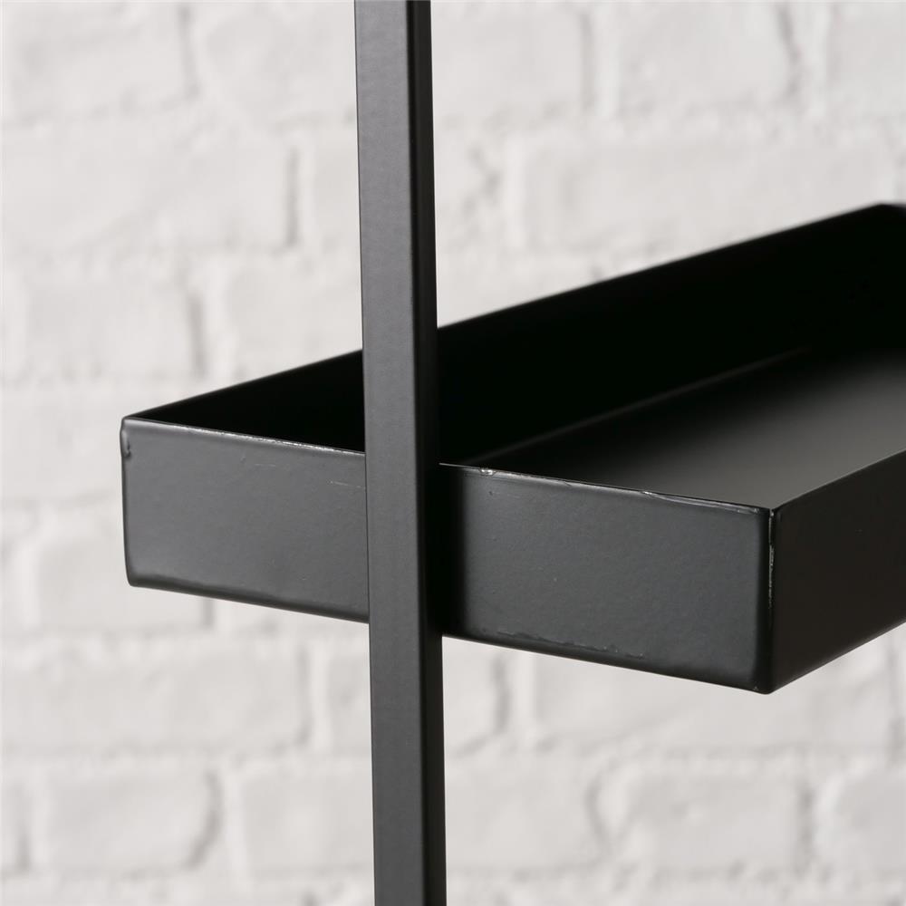 BOLTZE Etagere Jago Metall schwarz matt rechteckig 38,4 cm modern