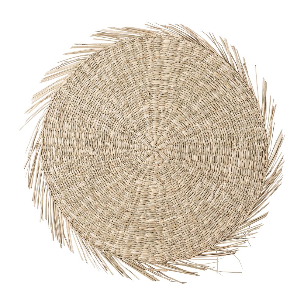 Bloomingville Tischset aus Seegras, 38 cm rundes Platzdeckchen