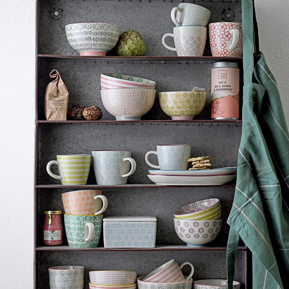 Bloomingville Patrizia Teller, 4er Set, 21,5x13cm, Steingut, dänisches Design