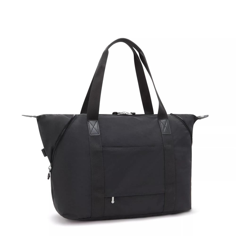 Kipling ART M, multifunktionale Tragetasche, Black Noir (schwarz), Reisetasche mit Trolleyhalterung