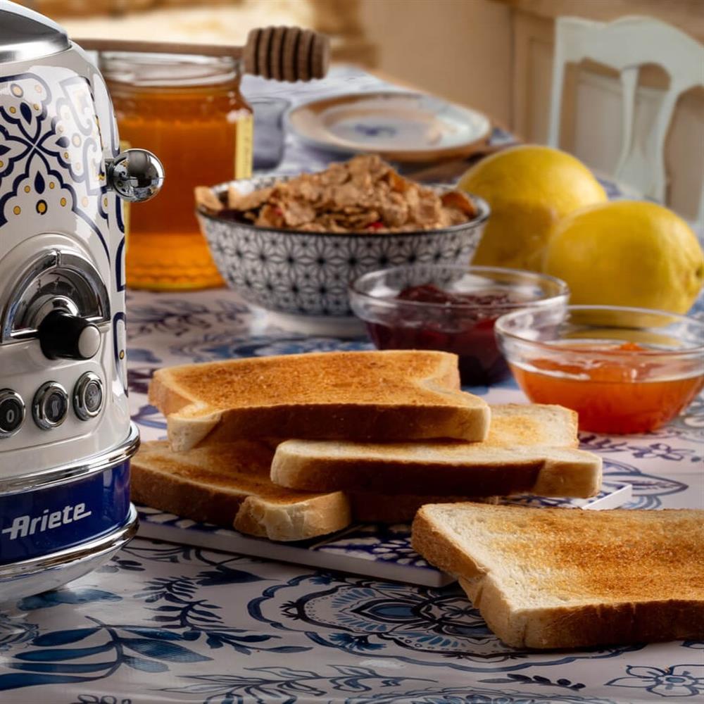 Ariete Capri Toaster, Mediterranes Design, 2-Scheiben-Toaster mit 6 Bräunungsstufen