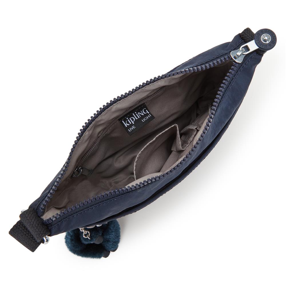 Kipling ARTO S, Kleine Umhängetasche, Blue Bleu 2 (blau), Schultertasche mit Reißverschluss