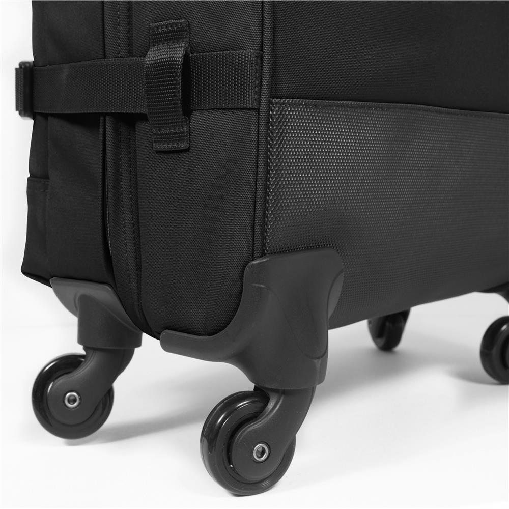 Eastpak TRANS4 S, Kleiner Reisetrolley, Black (schwarz), 44L, Rollkoffer mit 4 Rädern und TSA-Schloss