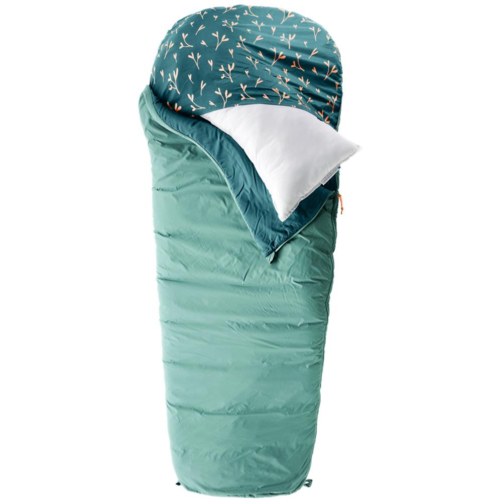 deuter Overnite, Kinderschlafsack, Türkis, Mumienschlafsack mit Packsack, Kopfteil mit Kisseneinschub