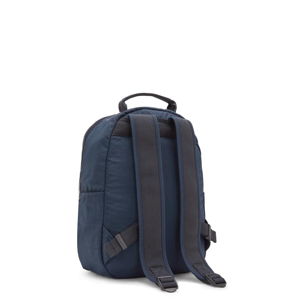 Kipling SEOUL S, Kleiner Schulrucksack mit 11-Zoll-Tabletfach, 14L, Blue Bleu 2 (blau)