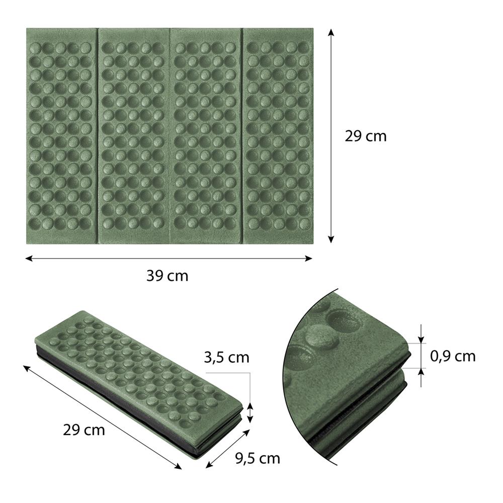 NILS CAMP Camping Sitzmatte grün faltbar ultraleicht für Camping Outdoor Strand
