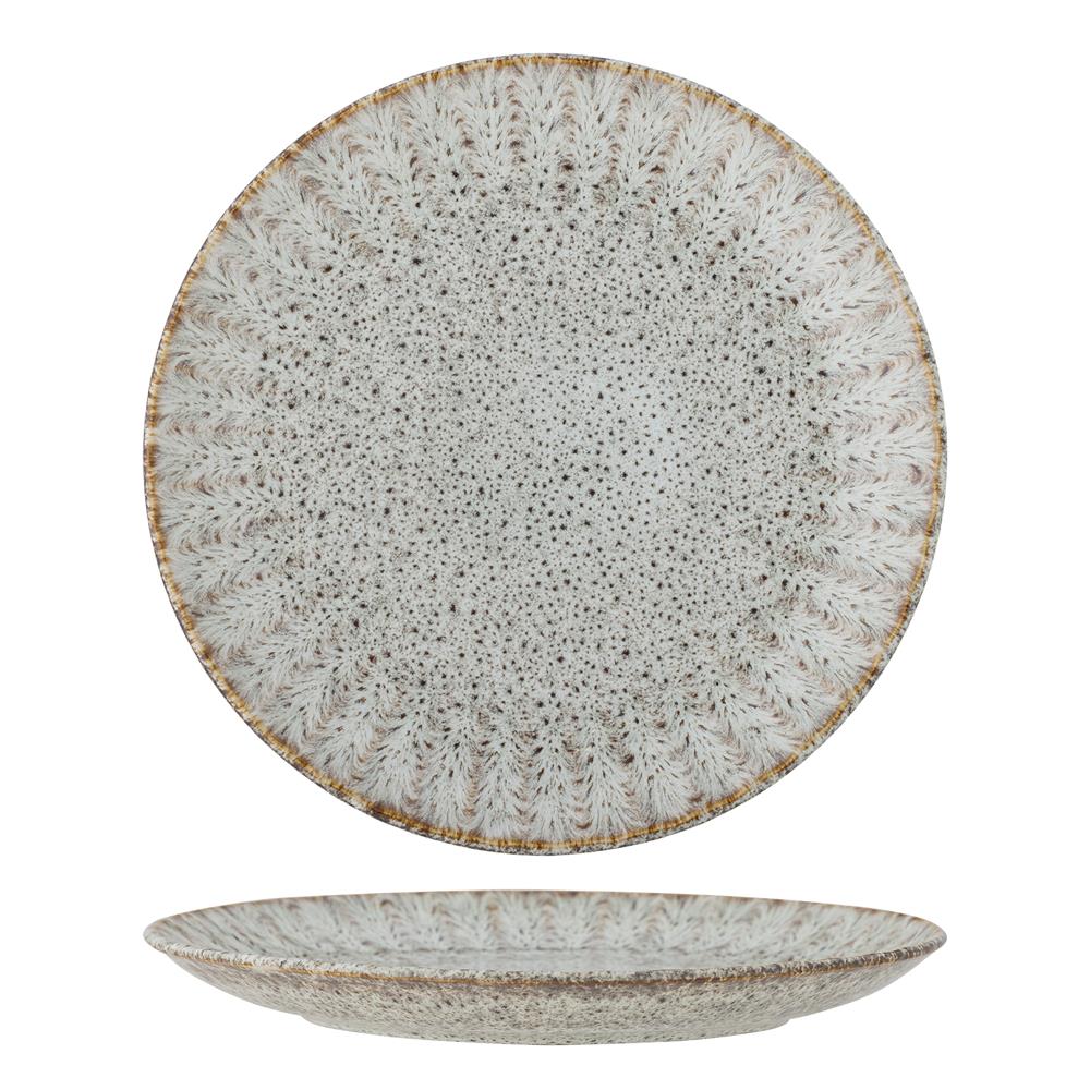Bloomingville Fleur Teller Natur Steingut mediterran 27cm