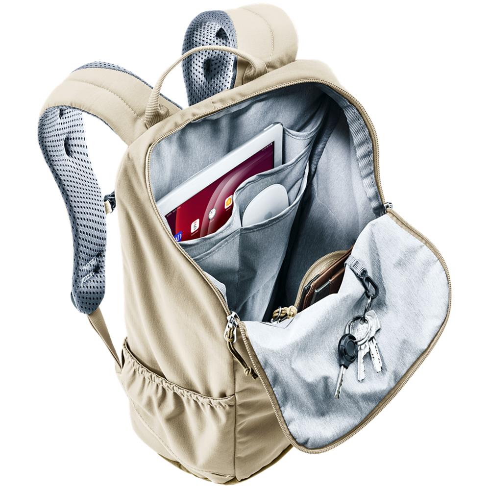 deuter Stepout 16, Rucksack, bone-desert (beige), 16L, mit Flaschenhalter und Tabletfach