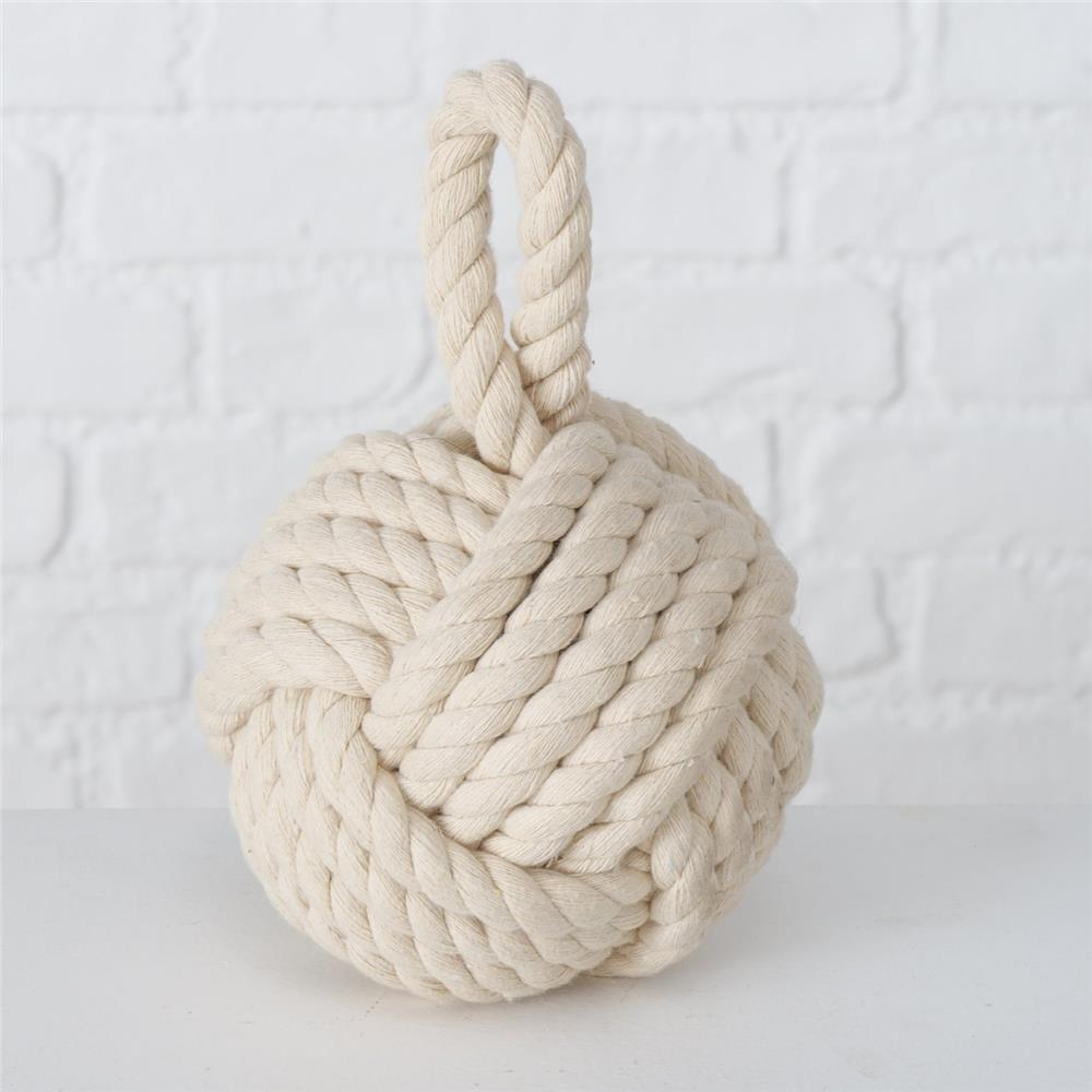 BOLTZE Zuber Knoten Türstopper Fensterstopper Buchstütze Maritimes Design | 2 Stück Braun/Beige
